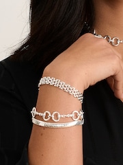 Jon Richard Silver Tone Gate Chain Bracelet - Image 1 of 3