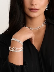 Jon Richard Silver Tone Gate Chain Bracelet - Image 2 of 3