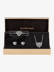 Jon Richard Silver Tone Crystal Heart Tree Of Love Set - Gift Boxed - Image 1 of 5
