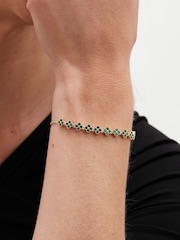 Jon Richard Gold Tone Emerald Clover Toggle Bracelet - Image 2 of 3