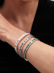 Jon Richard Gold Tone Emerald Baguette Stretch Bracelet - Image 3 of 3