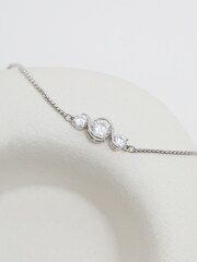 Jon Richard Silver Tone Infinity Toggle Bracelet - Image 3 of 4