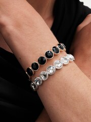 Jon Richard Silver Tone Statement Crystal Stretch Bracelet - Image 3 of 3