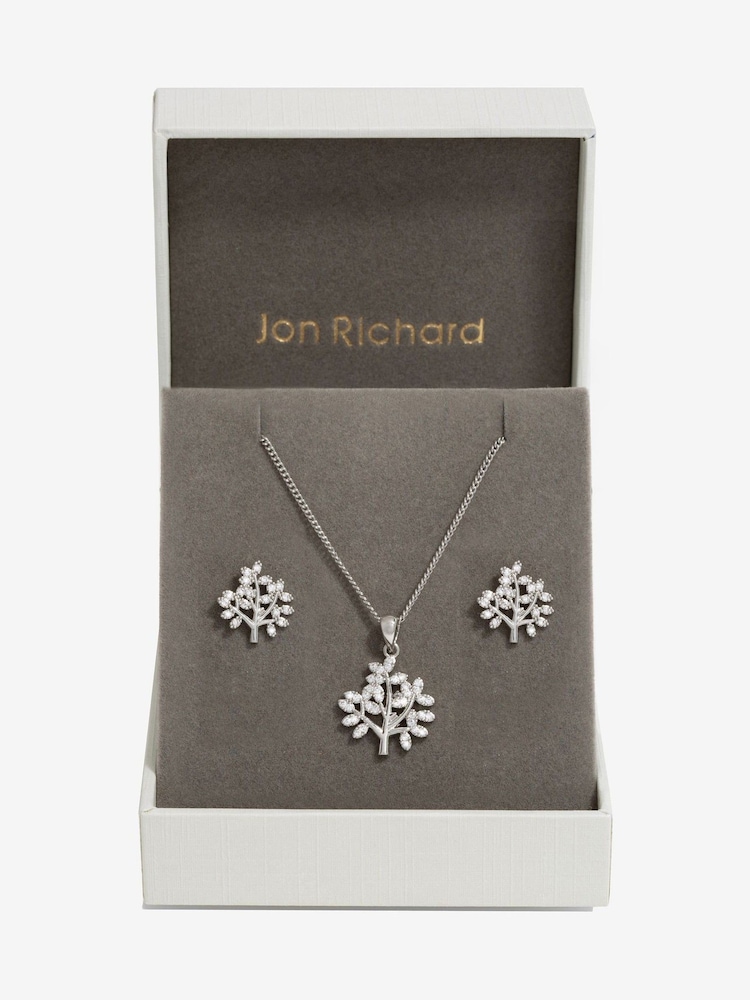 Set de cajas con circonitas cúbicas con forma de árbol del amor de Jon Richard - En caja de regalo - Imagen 1 de 5