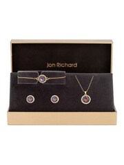 Jon Richard Gold Tone Plated Effect Stone Trio Set - Gift Boxed - Image 1 of 3