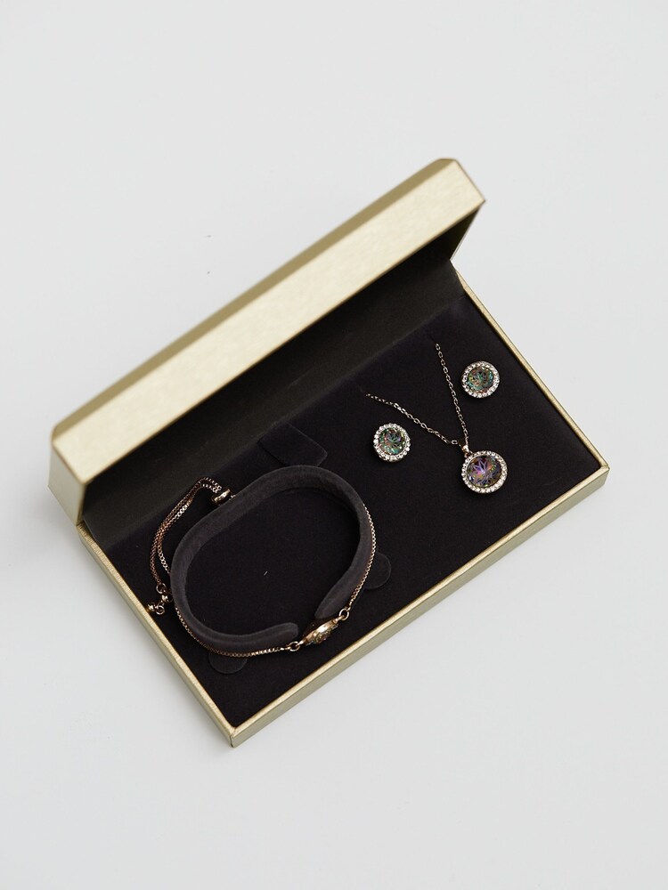 Jon Richard Gold Tone Plated Effect Stone Trio Set - Gift Boxed - Image 3 of 3
