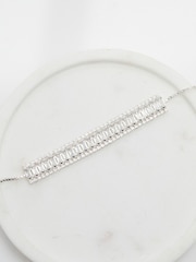 Jon Richard Silver Tone Crystal Baguette Toggle Bracelet - Image 3 of 3