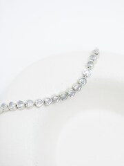 Jon Richard Silver Tone Cubic Zirconia Heart Toggle Bracelet - Image 3 of 3