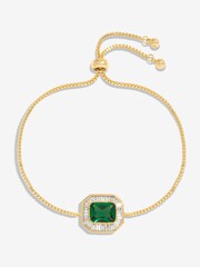 Jon Richard Gold Tone Emerald Toggle Bracelet - Image 1 of 2