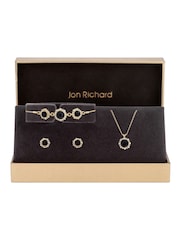 Jon Richard Gold Tone Cubic Zirconia Pendant Set - Gift Boxed - Image 1 of 4