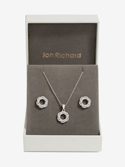 Set de joyas con diseño cruzado y abierto con circonitas cúbicas de Jon Richard - En caja de regalo - Imagen 1 de 4