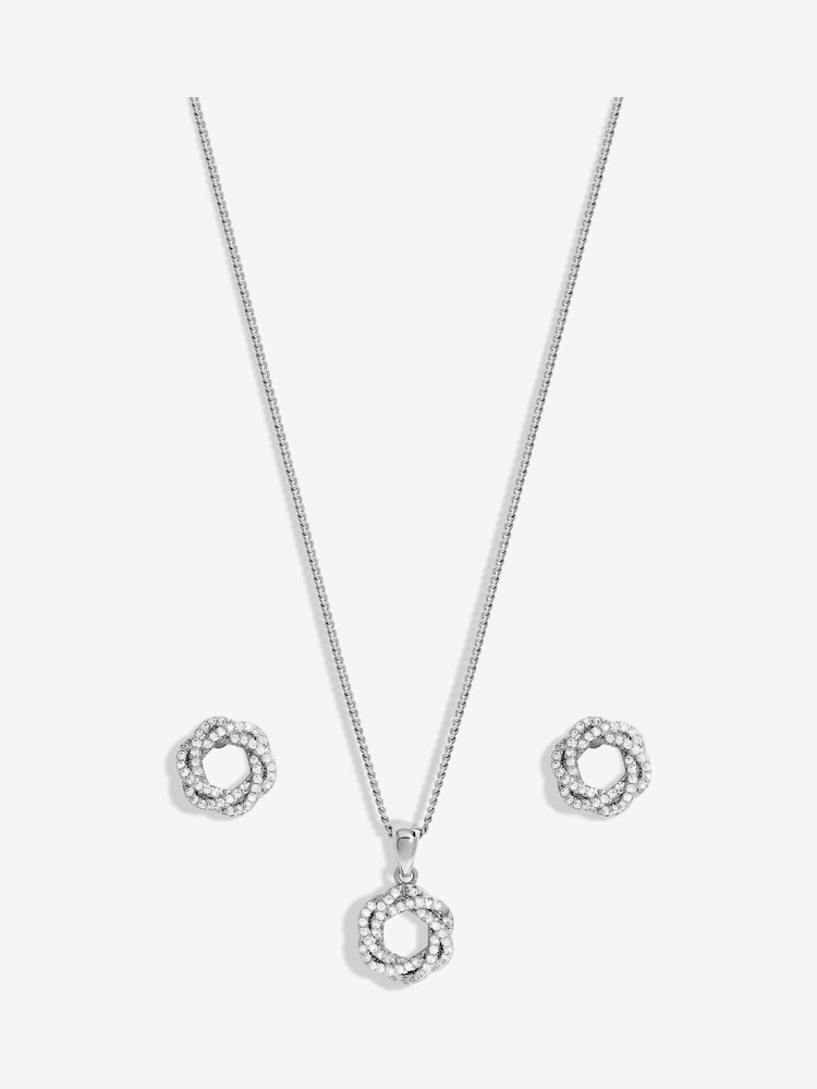 Set de joyas con diseño cruzado y abierto con circonitas cúbicas de Jon Richard - En caja de regalo - Imagen 2 de 4 Set de joyas con diseño cruzado y abierto con circonitas cúbicas de Jon Richard - En caja de regalo - Imagen 2 de 4