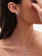 Set de joyas con diseño cruzado y abierto con circonitas cúbicas de Jon Richard - En caja de regalo - Imagen 3 de 4