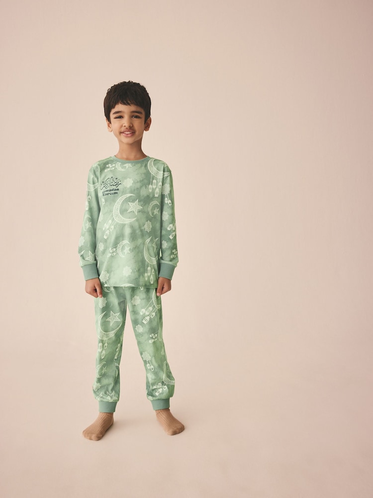 Grün - Ramadan-Familienpyjama-Set für Jungen (9M.–12J.) - Bild 1 von 8 Grün - Ramadan-Familienpyjama-Set für Jungen (9M.–12J.) - Bild 1 von 8