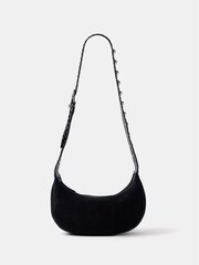 Mint Velvet Black Suede Studded Sling Bag - Image 3 of 4
