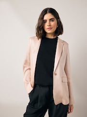Dusky Pink Full Sleeves Blazer Suit - Image 1 of 1