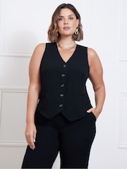Live Unlimited Black Curve Waistcoat - Image 1 of 3