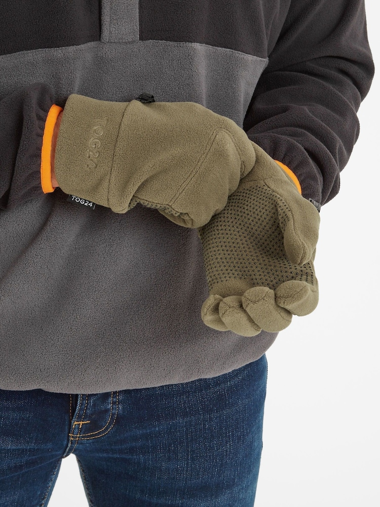 Tog 24 Green Stride Microfleece Gloves - Image 1 of 2