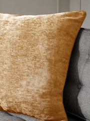 Hyperion Amber Gold Selene Luxury Chenille Piped Cushion - Image 2 of 3