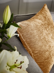 Hyperion Amber Gold Selene Luxury Chenille Piped Cushion - Image 3 of 3