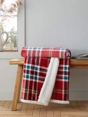 Catherine Lansfield Soft and Cosy Kelso Check Throw - صورة 1 من 4