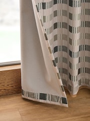 Catherine Lansfield Green Wilson Check Thermal Blackout Lined Eyelet Curtains - Image 3 of 5