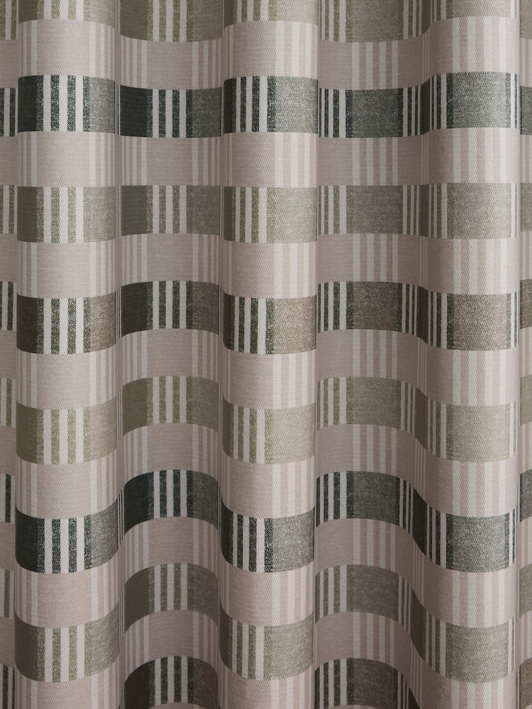 Catherine Lansfield Green Wilson Check Thermal Blackout Lined Eyelet Curtains - Image 4 of 5