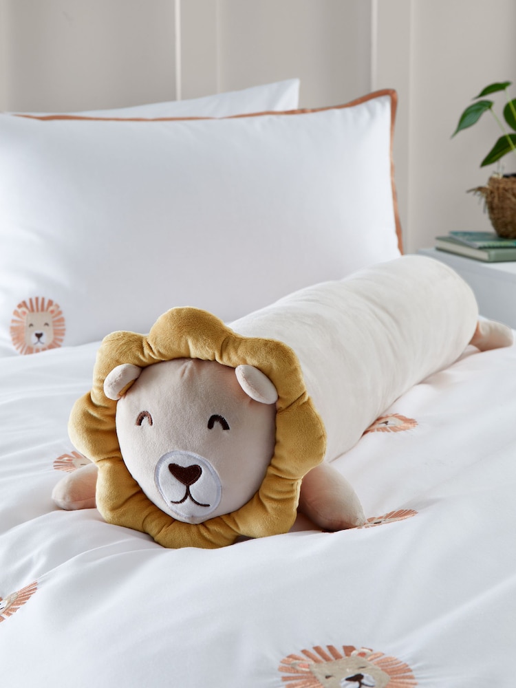 Catherine Lansfield Natural Cuddle Friends Lion 3D Cushion - Image 1 of 3