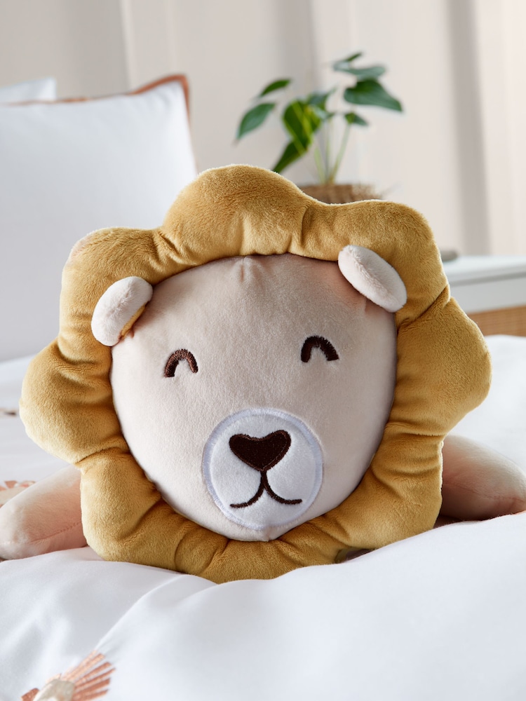 Catherine Lansfield Natural Cuddle Friends Lion 3D Cushion - Image 3 of 3