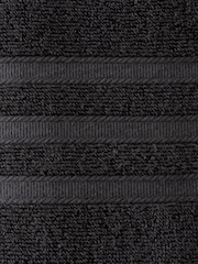 Catherine Lansfield Set of 2 Charcoal Grey 100% Cotton Bath Sheet Towels - Image 4 of 4