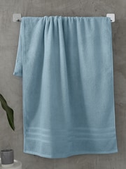 Catherine Lansfield Set of 2 Blue 100% Cotton Bath Sheet Towels - Image 1 of 4