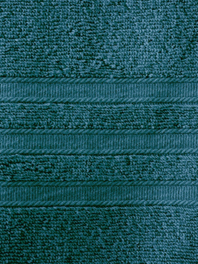 Catherine Lansfield Set of 2 Teal Blue 100% Cotton Bath Sheet Towels - Image 4 of 4