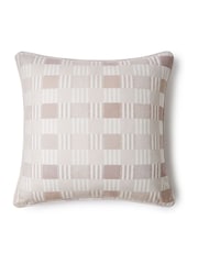 Catherine Lansfield Natural Wilson Check Cushion - Image 2 of 2