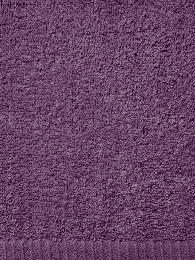 Catherine Lansfield Plum Quick Dry 100% Cotton Towel Set - Image 2 of 2 Catherine Lansfield Plum Quick Dry 100% Cotton Towel Set - Image 2 of 2