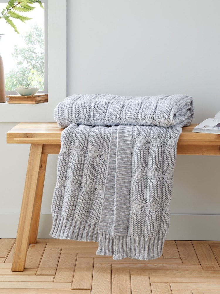 Catherine Lansfield Chunky Marl Knit Cosy Throw - Image 1 of 5