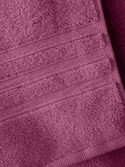 Catherine Lansfield Set of 2 Raspberry Pink 100% Cotton Bath Sheet Towels - Image 3 of 4
