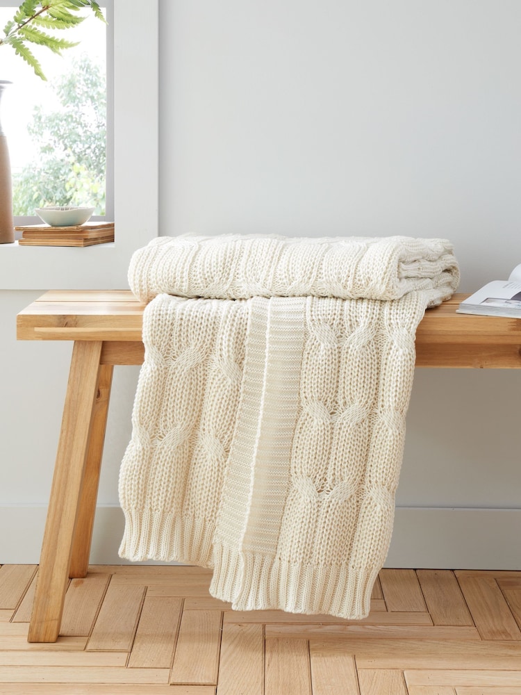 Catherine Lansfield Chunky Marl Knit Cosy Throw - Image 1 of 5