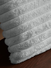 Catherine Lansfield Grey Catherine Lansfield Soft and Cosy Ribbed Cushion - Image 3 of 4