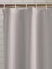 Catherine Lansfield Natural Timeless Stripe Shower Curtain - Image 2 of 3