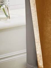 Hyperion Amber Gold Selene Luxury Chenille Weighted Thermal Lined Eyelet Curtains - Image 4 of 4