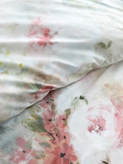 RHS Pink Rose Bloom Floral 100% Cotton Duvet Cover Set - Image 4 of 5