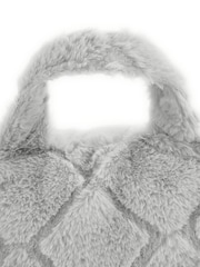 Catherine Lansfield Cosy and Soft Diamond Fleece Cuddle Chair Cushion Cushion - Imagen 2 de 3
