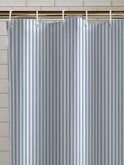 Catherine Lansfield Blue Timeless Stripe Shower Curtain - Image 2 of 3