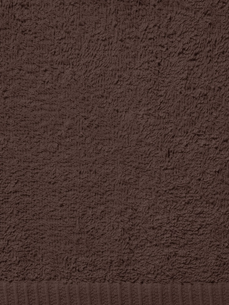 Catherine Lansfield Set of 2 Chocolate 100% Cotton Anti Bacterial Bath Sheet Towels - Image 2 of 2