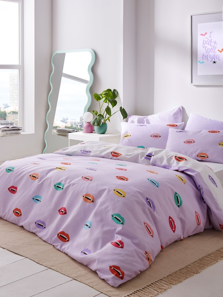 Sassy B Lilac Halloween Vamp So Soft Reversible Duvet Cover Set - Image 1 of 4