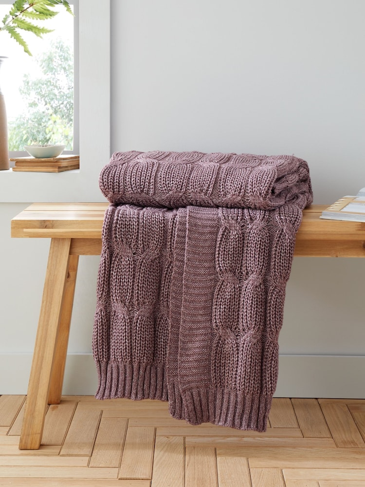 Catherine Lansfield Chunky Marl Knit Cosy Throw - Image 1 of 5