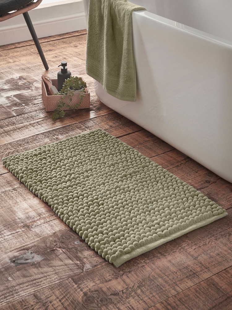 Bianca Sage Green Aspen Bobble Bath Mat - Image 1 of 3