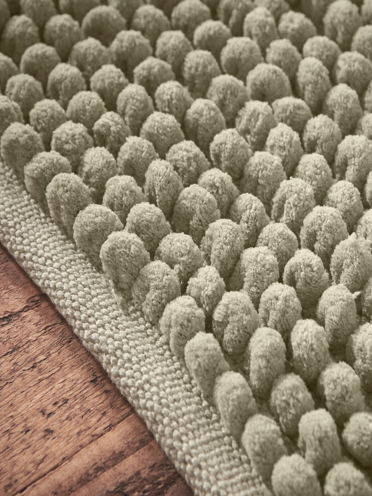 Bianca Sage Green Aspen Bobble Bath Mat - Image 2 of 3