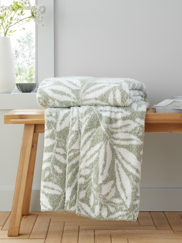 Catherine Lansfield Soft and Cosy Sorrel Leaves Throw - Slika 1 iz 4 Catherine Lansfield Soft and Cosy Sorrel Leaves Throw - Slika 1 iz 4