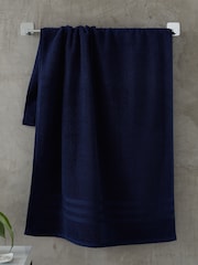 Catherine Lansfield Set of 2 Navy Blue 100% Cotton Bath Sheet Towels - Image 1 of 4